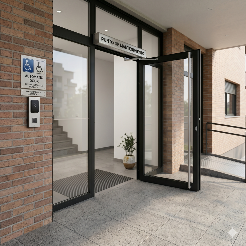 Puerta peatonal automática